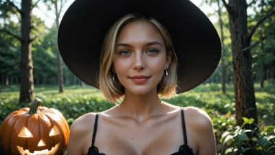 Cover for 'I Met A Beautiful Witch In The Woods On Halloween. She Loves To Suck Big Cocks And Get Fucked In All Holes.'