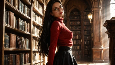 You Must Be Quiet So No One Hears You Fucking Me In The Library. (AI-Generated) Aixxxshad